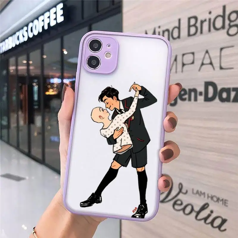 

The Umbrella Academy Phone Cases Matte transparent For Purple iPhone 12 Mini 11 Pro XR XS Max 7 8 Plus X Back Cover