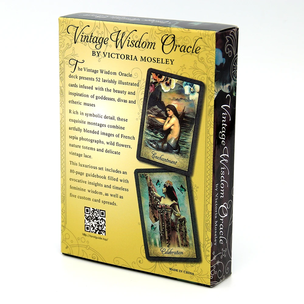 Винтаж мудрость Oracle 52 роскошно Иллюстрированный карты проникнуты Красота и