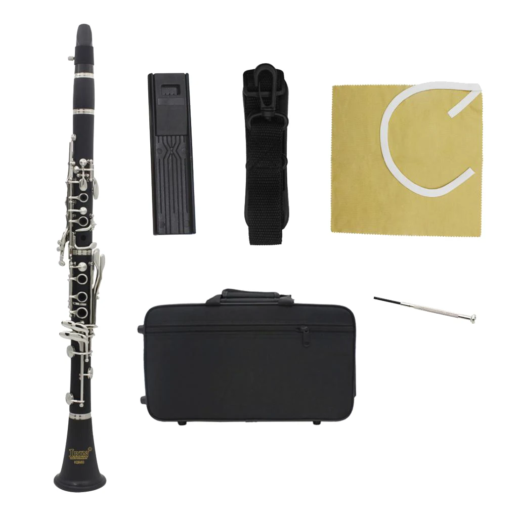 Professional Clarinet Black Ebonit Bb 17 Key Clarinet B Flat Good Sound Box