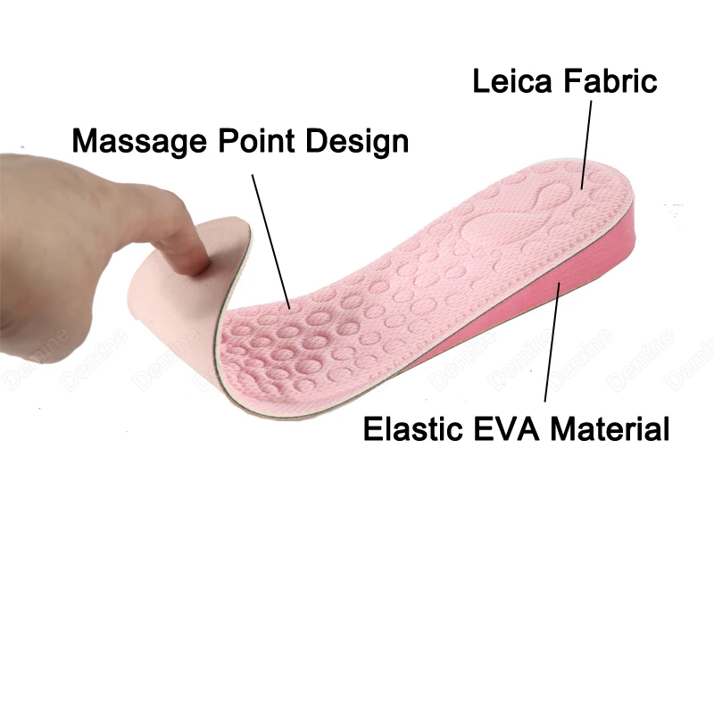 Demine Height Increase Shoe Insoles for Women Comfort Eva Memory Foam Shoes Sole Inserts Foot Heel Lift Pad Heightening Insoles Demine Height Increase Shoe Insoles for Women Comfort Eva Memory Foam Shoes Sole Inserts Foot Heel Lift Pad Heightening Insoles