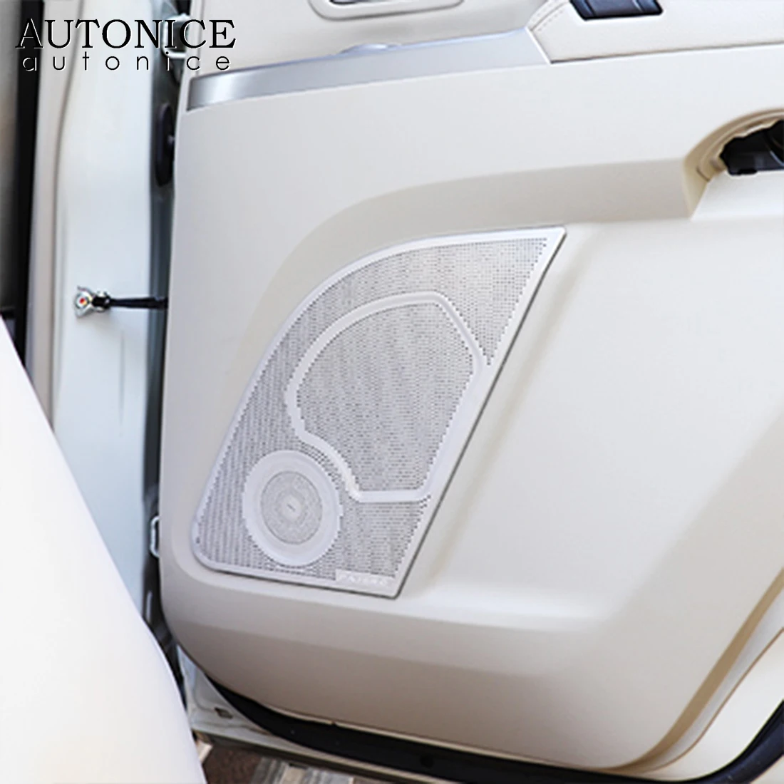 4 шт. накладки на аудио кольцо для двери динамика из нержавеющей стали Mitsubishi Pajero