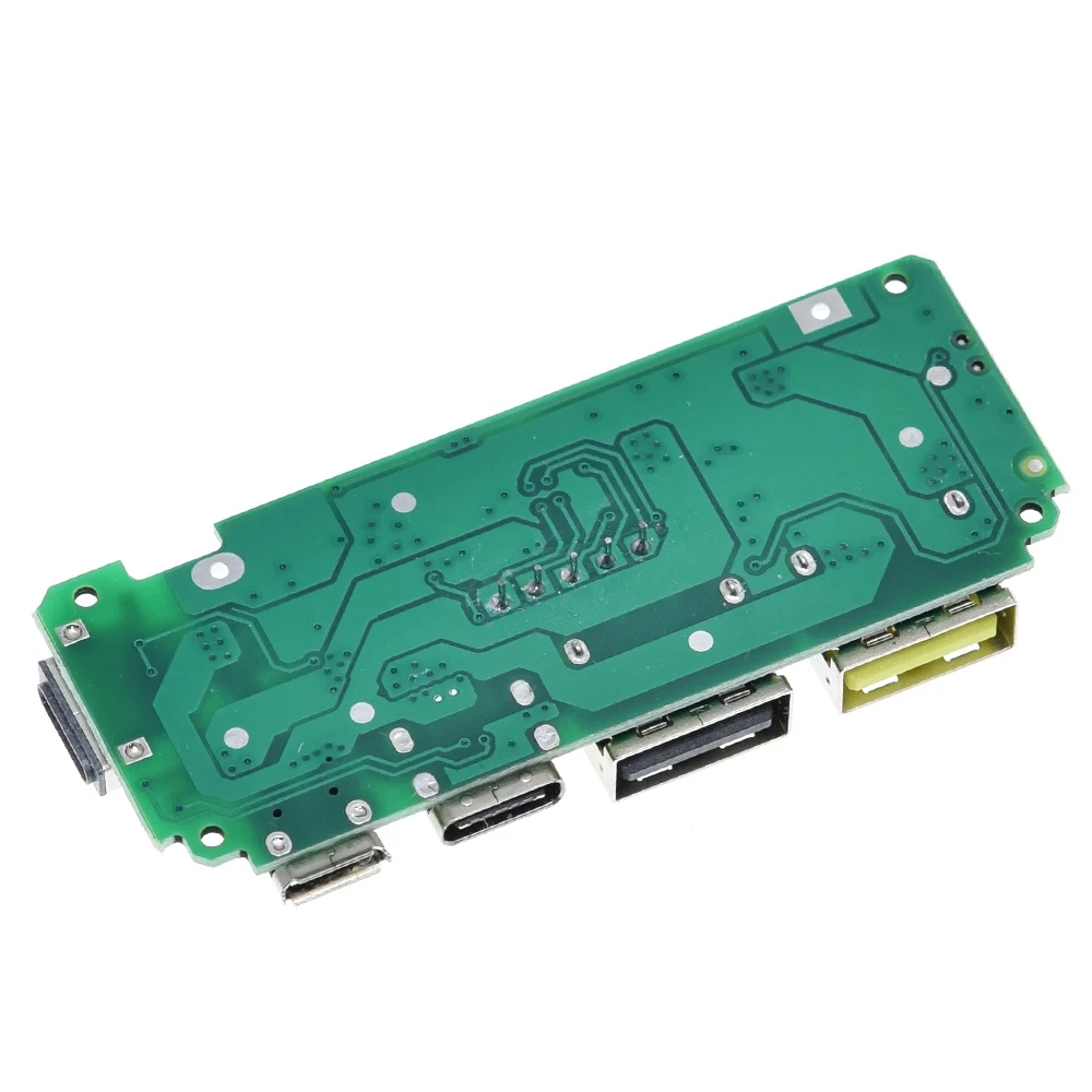 Светодиодный двойной USB 5V 2.4A Micro/Тип с портом типа C мобильный Мощность банка 18650