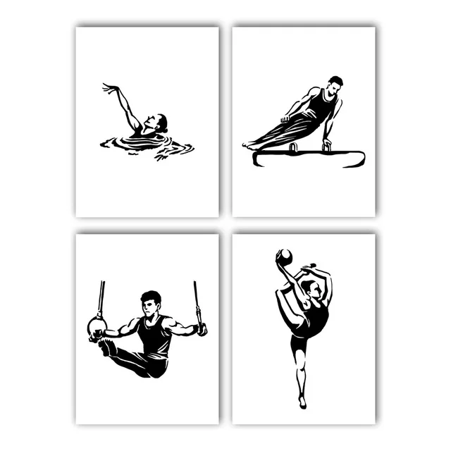 Настенная живопись на холсте напечатанные спортсмены из мультфильма постеры для