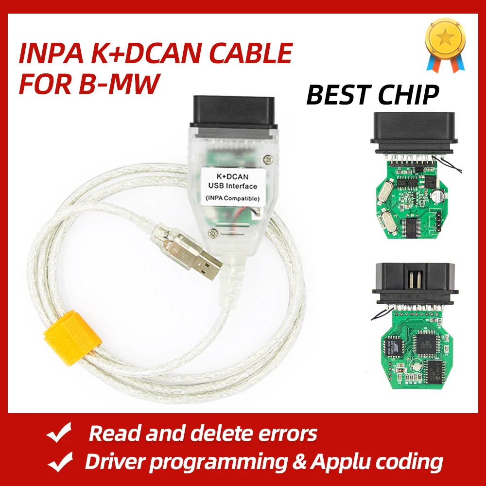 Лучшее качество полный чип INPA K DCAN + CAN FTDI USB диагностический интерфейс для BMW серии