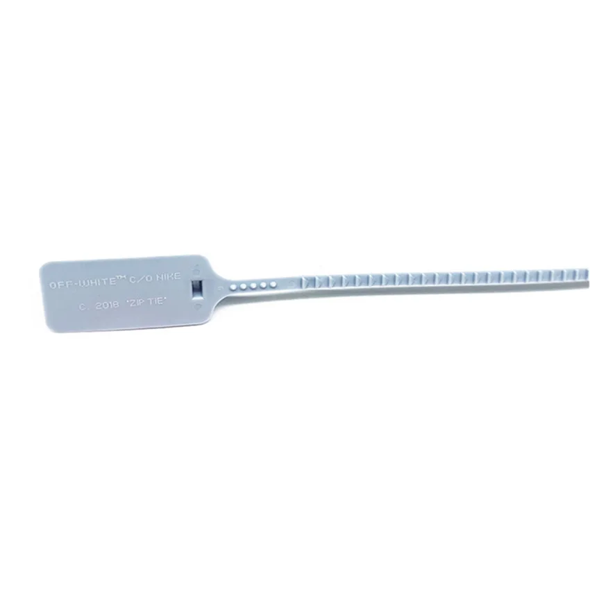 Blue zip tie Новые 4" /55"/6" печатные" шнурки "OW подписанные шнурки с молнией галстук овальные шнурки для обуви для кроссовок Boost Off белые шнурки - Цвет: Blue zip tie