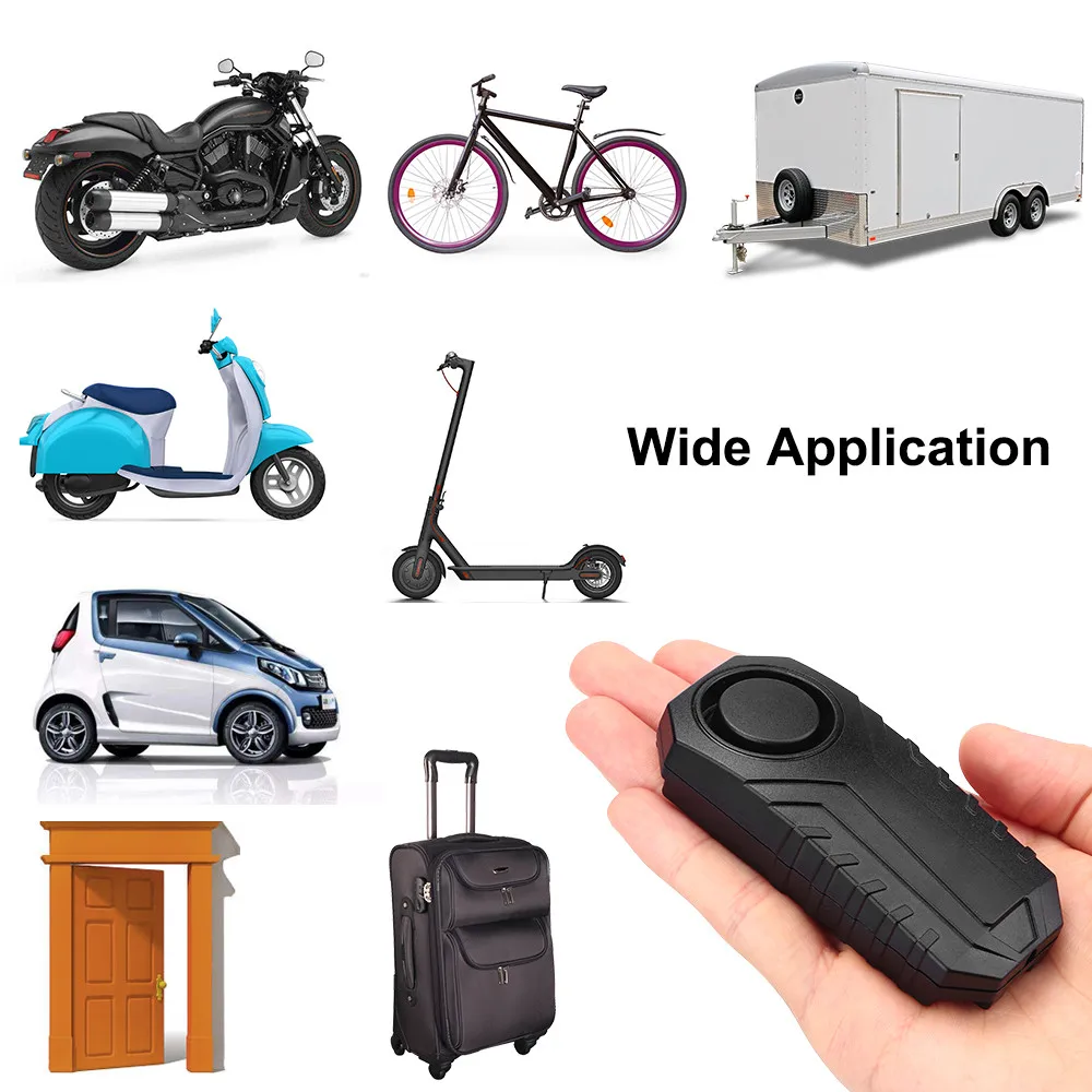 

113dB Anti Lost Remind Vibration Warning Alarm Sensor Remote Control Bike Alarm Waterproof Motorcycle Electric Bicycle Security
