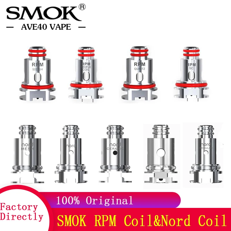 Stocks5pcs SMOK Nord & RPM замена катушки Обычный/сетка/керамика/DC сердечник