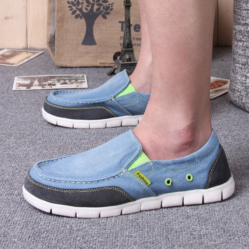 Мужские парусиновые туфли Классическая Вулканизированная подошва дышащие