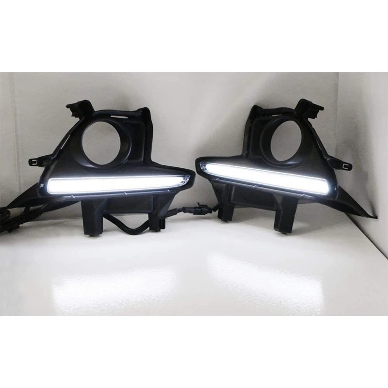 

Car Fog Bumper Lamps LED Daytime Running Light Fits for Toyota Highlander 2014-2016