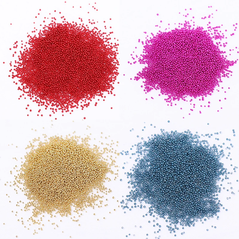 5 г/кор. 3D украшения для ногтей Стальные Бусины разноцветные шарики аксессуары