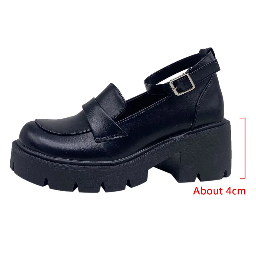 

Japanese High School Student Shoes Girly Girl Lolita Shoes Cospaly Shoes JK Uniform PU Leather Loafers Casual Shoes