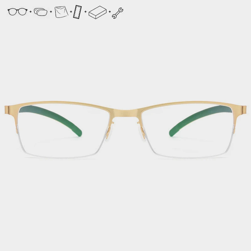 Рецептурные прогрессивные мужские очки без винтов из титанового сплава