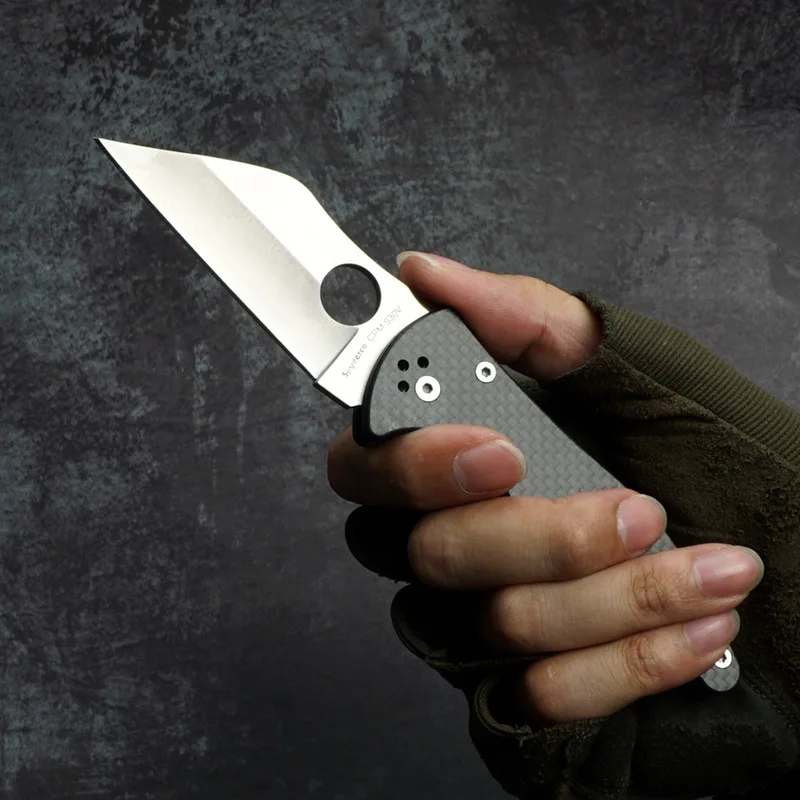 

TUNAFIRE C85 Pocket Folding Knife Carbon Fiber Handle S30V BladeTactical Survival Knife Outdoor Camping EDC Multi Tool