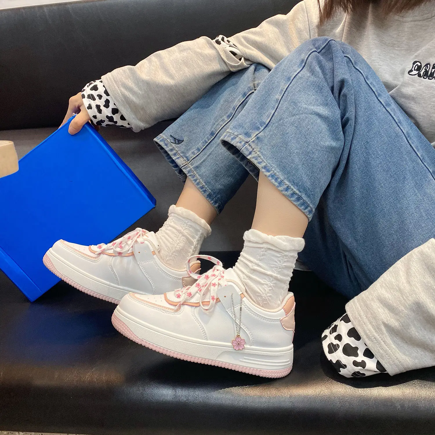 

Women's Sneakers Sports Shoes Kawaii Anime Flats Running Harajuku Fashion Casual Platform Spring Cute Athletic Dropshipping