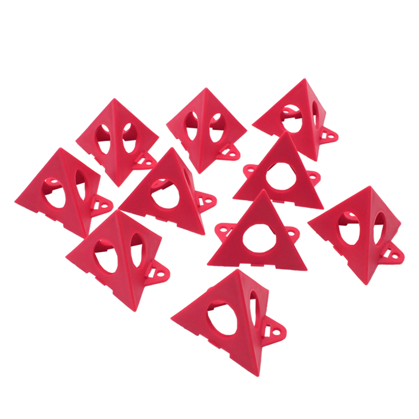 

10 шт., многоразовые сужающиеся красные подставки-пирамиды