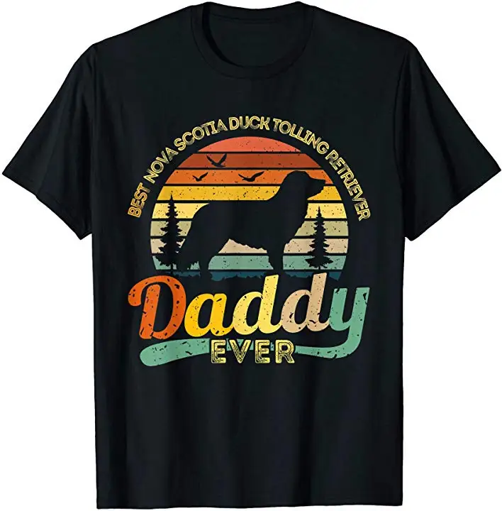 Nova Scotia Duck Tolling Retriever Dad Best Daddy Dog T-Shirt Summer Cotton Short Sleeve O-Neck Mens T Shirt New S-3XL