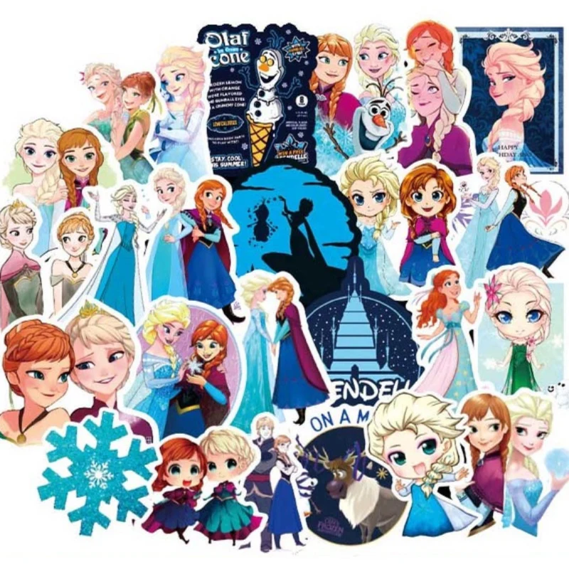 50100pcs disney princess sticker frozen 2 sticker refrigerator computer washing machine mobile phone desk decoration sticker free global shipping