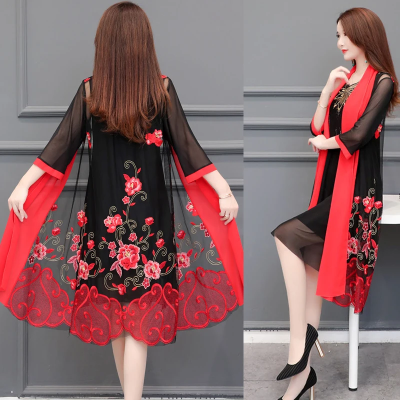 

new Plus Size 5XL Long Cardigan Sweater Women Poncho 2020 Spring Summer Vintage Embroidery Knitted Sweater Female Tops Coat