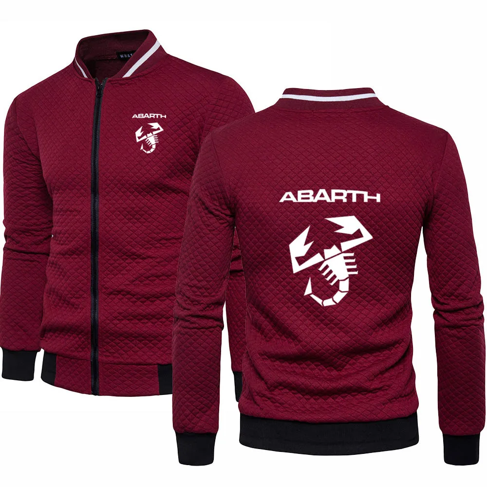 

Spring Autumn Men Jacket for Abarth Car Logo Print fashion Casual Harajuku High Quality Cotton Men's baseball jacket Sweatshirts