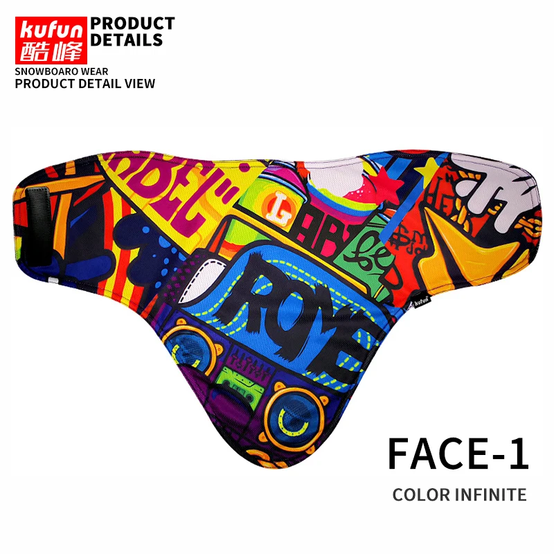 Adult Ski bicycle Face Mask Cycling Winter Warm bike Scarf Protection half Face Mask Snowboard Hood Balaclavas mens kids women - Цвет: Adult 1 Letter