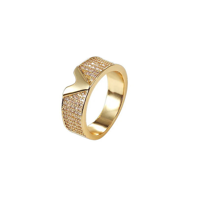 

Ring For Women Graceful Famous Brand V 14k Gold Couple Cubic Zirconia Ring Wedding Engagement Romantic Luxury Charm Jewelry Gift