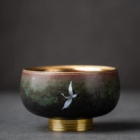 ceramic tea cup crane teas porcelain chinese kung fu