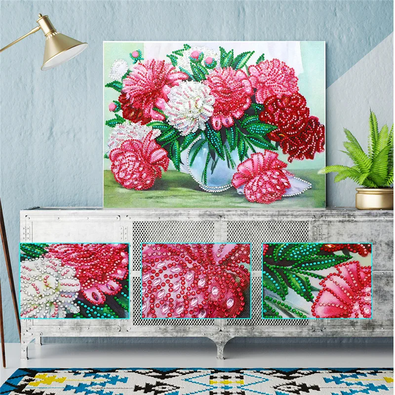 5D DIY diamantmаlning formad diamant broderad karaktär blommig klistermärke Cross broderi mosaik dekoration|Алмазная мозаика и