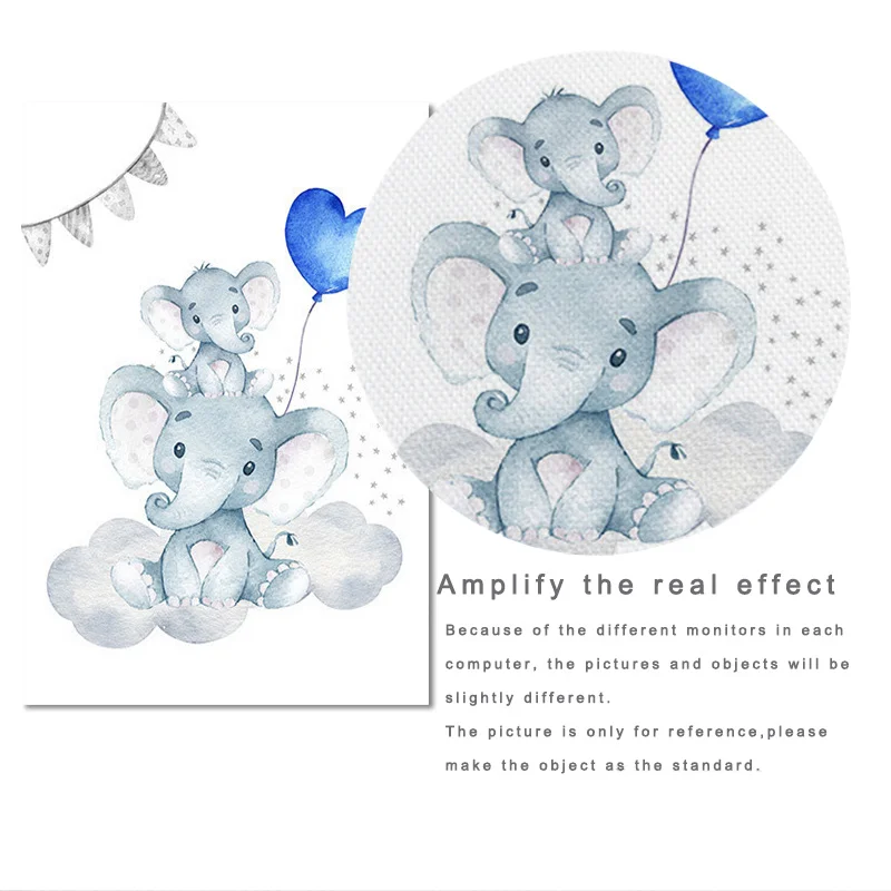 Картина на холсте для детской комнаты с изображением облаков Elephone