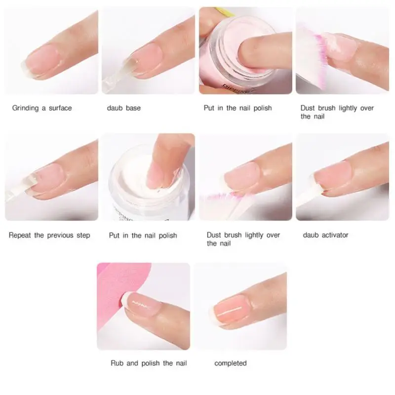 Dip порошки для ногтей голографическая пропитанная пудра мигающий долговечный