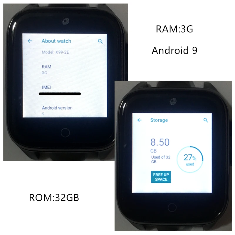 Смарт-часы X99 4G 1 54 дюйма 3G + 32 ГБ четыре ядра две камеры | Электроника