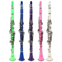 slade 17 holes clarinet avaliable 66cm length ebonite body plated keys binocular bb clarinet with woodwind key oil reed hardcase