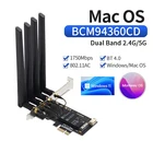 Двухдиапазонный BCM94360CD Hackintosh PC 1750 Мбитс Wi-Fi Bluetooth 4,0 PCI-E адаптер для MacOS Airdrop Handoff непрерывность FV-T919 WiFi
