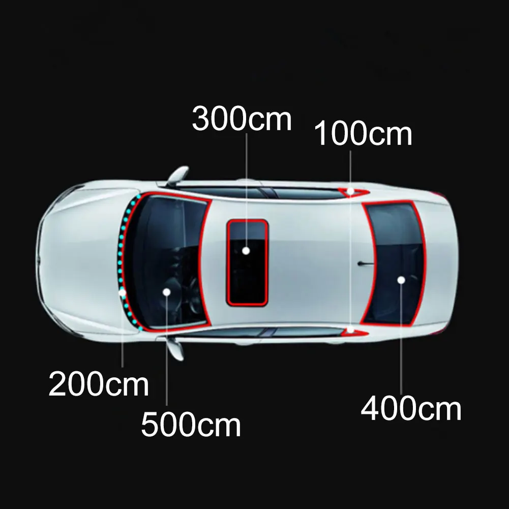 300cm Car Waterproof Rubber Sealing Strips Trim For Auto Front Rear Windshield Sunroof Triangular Window Edge Weatherstrip | Автомобили и
