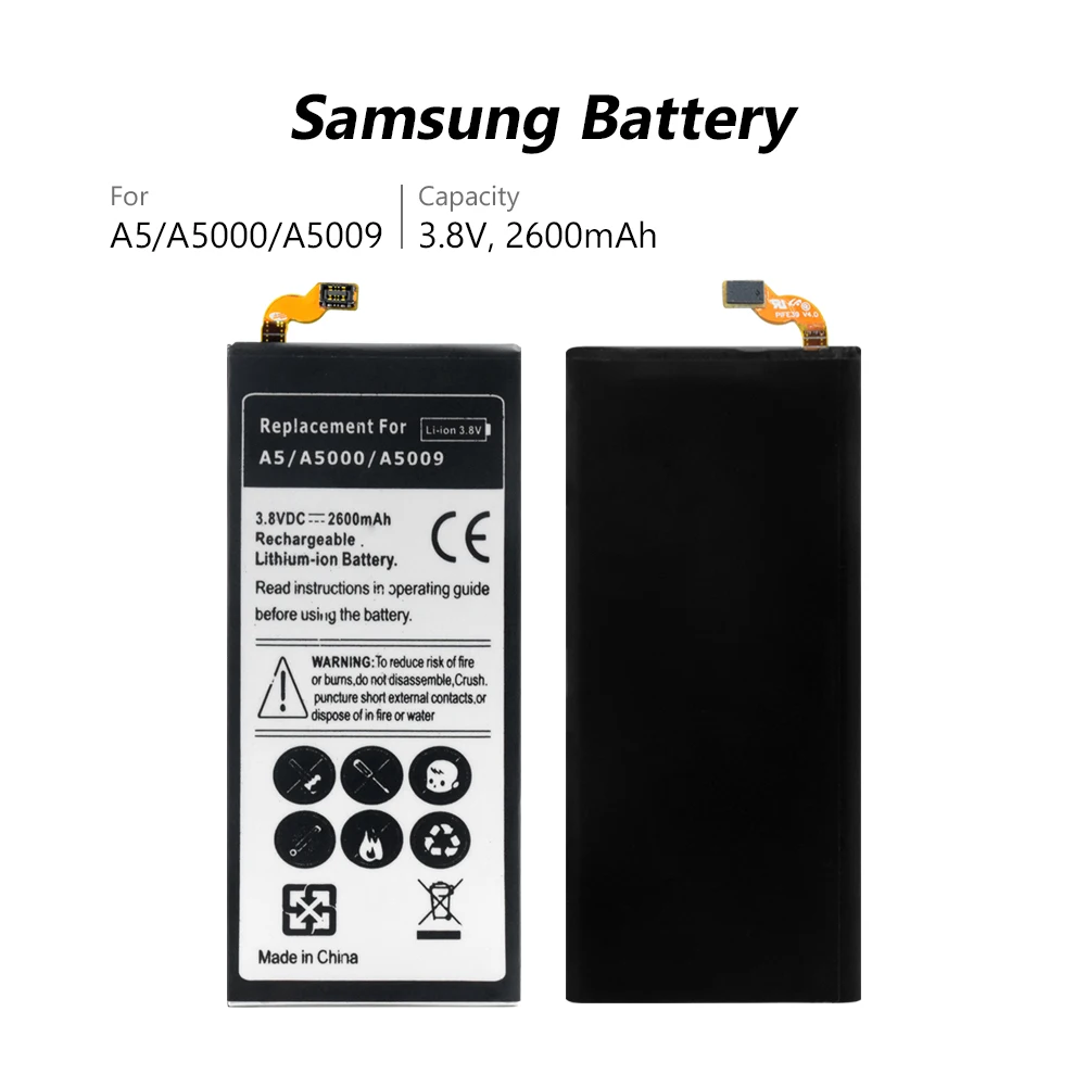 3 8 в 2600 мач A5/A5000/A5009 замена батареи мобильного телефона для Samsung
