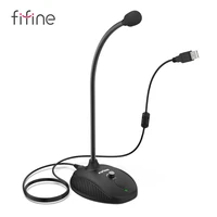 fifine usb microphone plugplay desktop condenser pc laptopmute buttoncompatible with windowsmacideal for youtubezoom k054