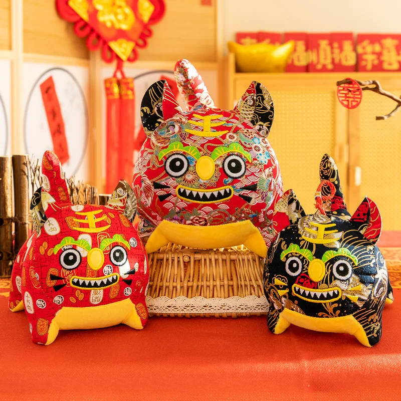 

2022 Year 8cm Tiger Mascot Stuffed Plush Toy Pendant Chinese Style Christmas Gift