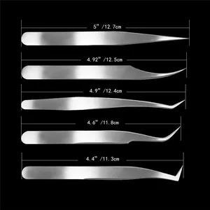 Профессиональный пинцет для наращивания ресниц, яркий пинцет, пинцет для ресниц с прямым наконечником, зажим для ресниц из нержавеющей стали, Антистатические инструменты для ресниц