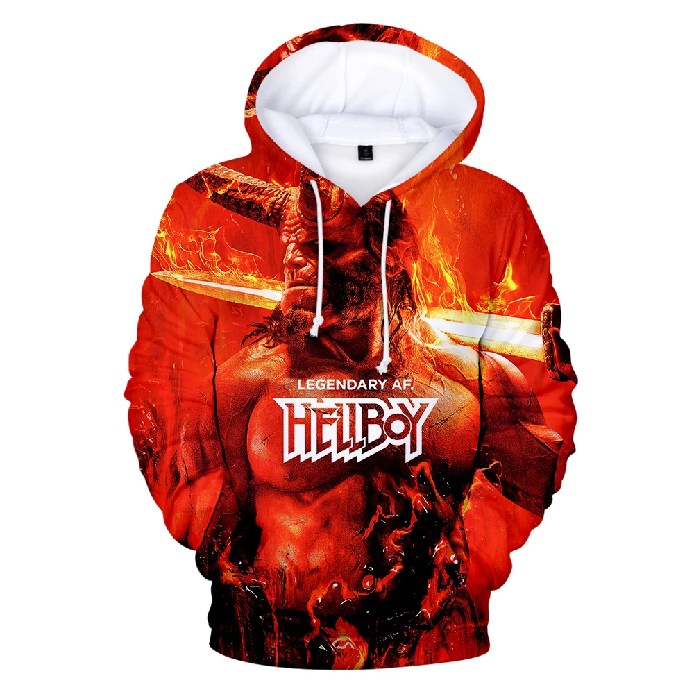 

Hoodies Men Women Hellboy: Rise of the Blood Queen 2021 3D Print Autumn Hot Fashion Casual Sweatshirts Personality Hoodie