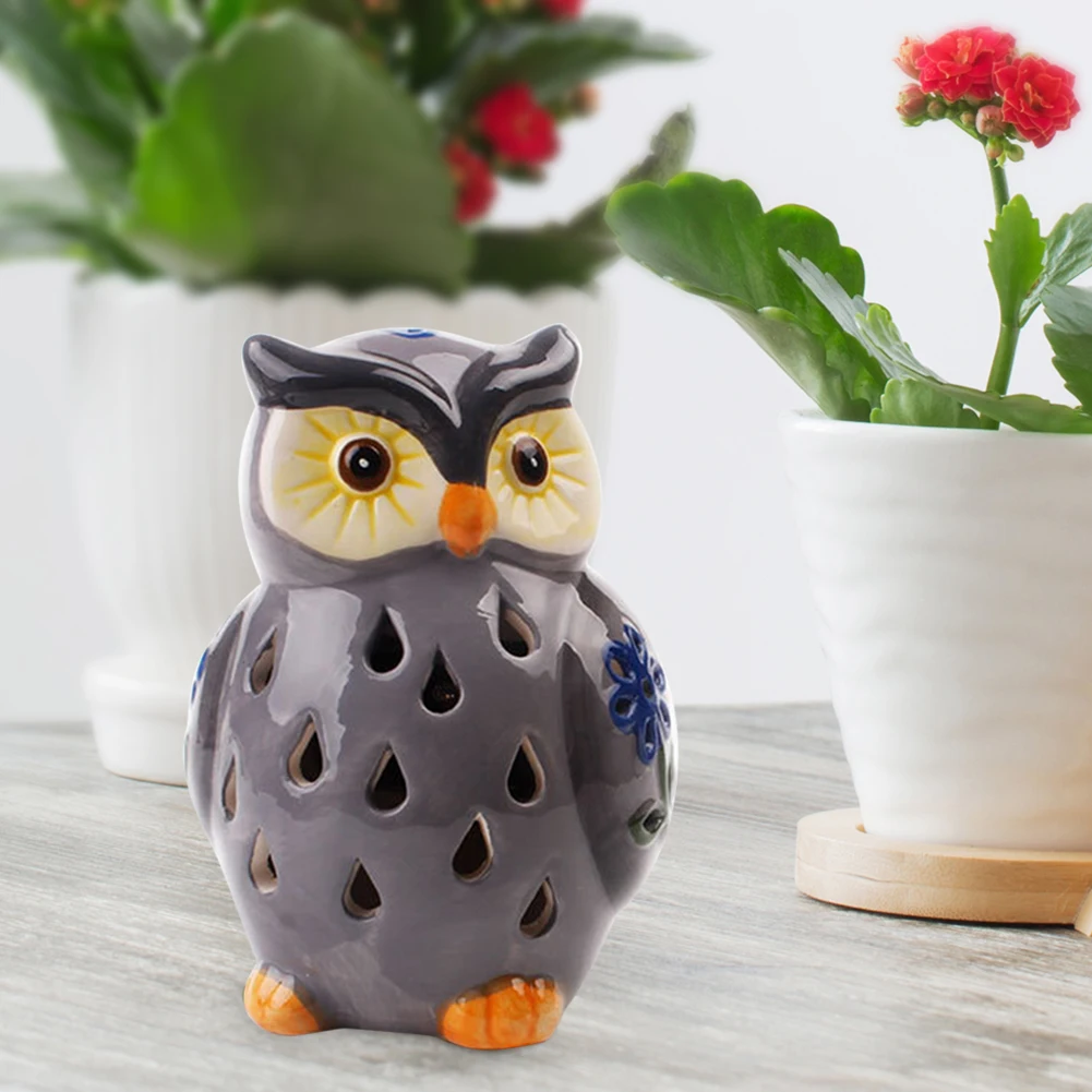 

LED Solar Light Simulation Ceramic Owl Lamp Outdoor Garden Lawn Light Yard Art for Home Courtyard Decoration