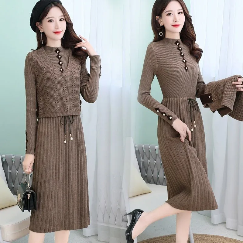 Женский трикотажный костюм мягкий бархатный пуловер из искусственной кожи и