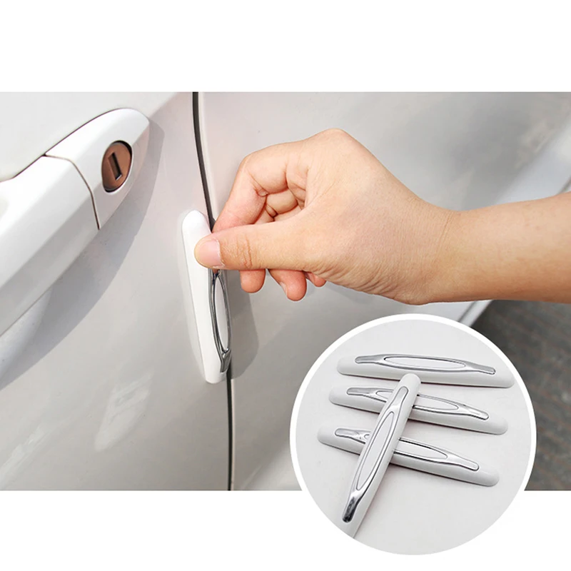 

4Pcs Car Door Protector Guard Strip Scratch Protector Car Rubber Bumper Stickers