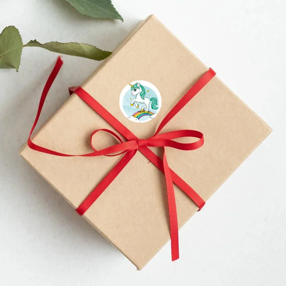 

6 Rolls Shaped Patter Sealing Stickers Gift Box Stickers (Assorted Color)