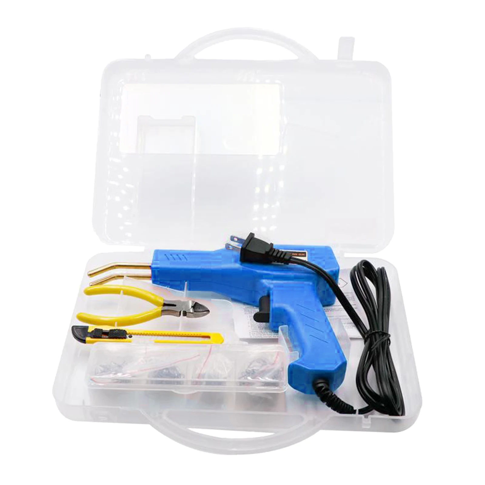 

Hot Stapler Machine Handy Plastic Weld Garage Tools Repairing Kits Blue