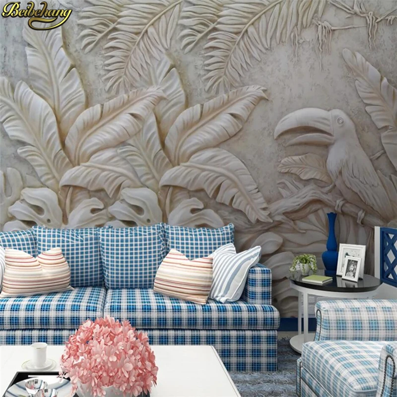 Beibehang пользовательские 3d обои фреска 3D рельефный рельеф тропический дождевый лес