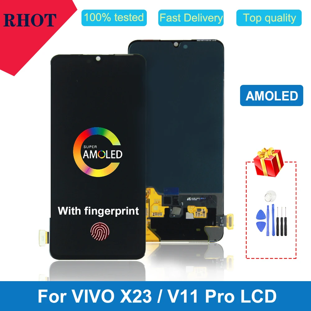 100% протестированный AMOLED ЖК дисплей 6 41 дюйма для VIVO X23 экран X23/V11 Pro сенсорный