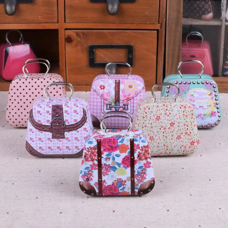 Дешево 100 шт. мини-сумочка жестяная коробка Домашний Органайзер для кабеля женский свадебный подарок контейнер для конфет ювелирных изделий чайны...