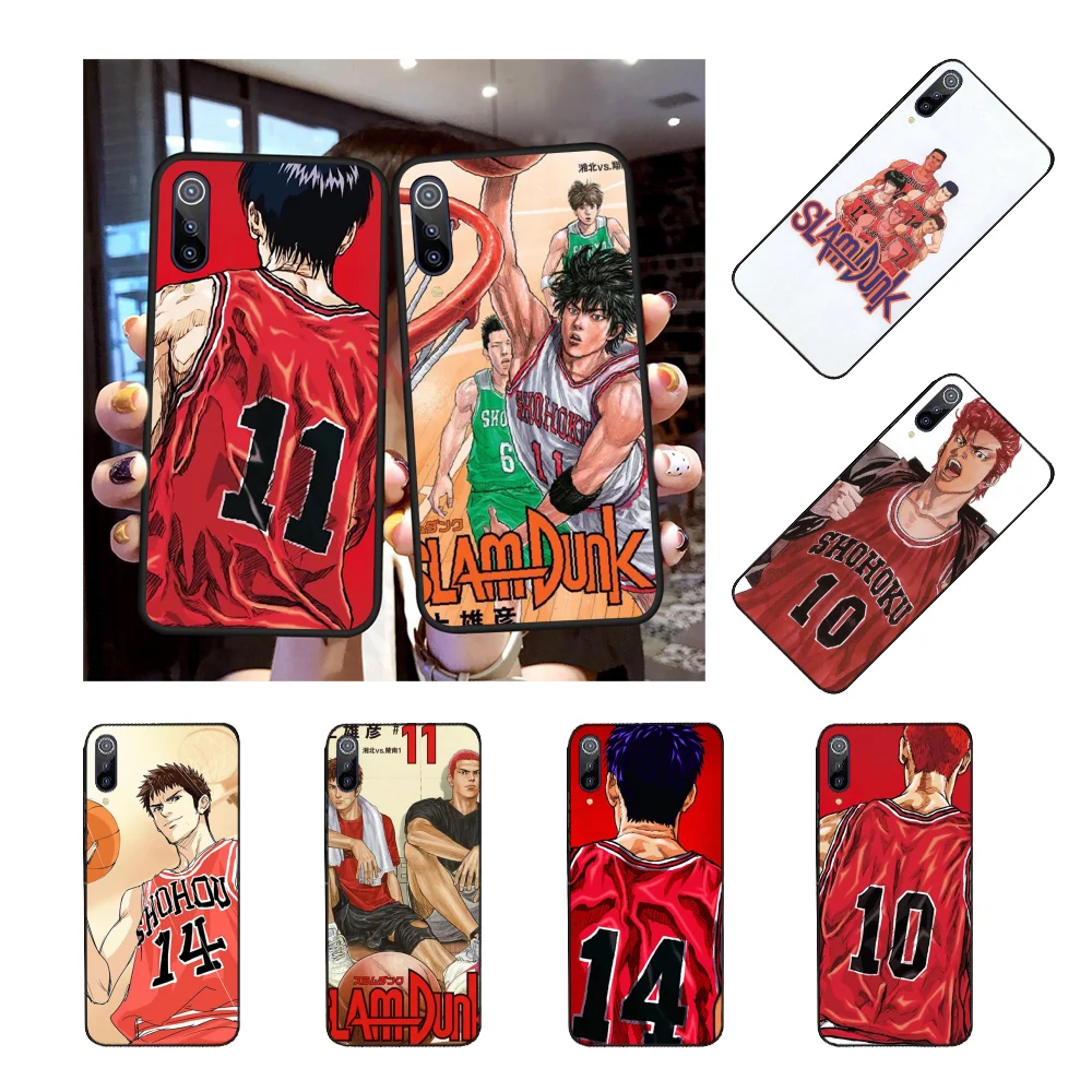 NBDRUICAI мультфильм японское аниме Slam Dunk черный чехол для сотового телефона Redmi Note 8 8A