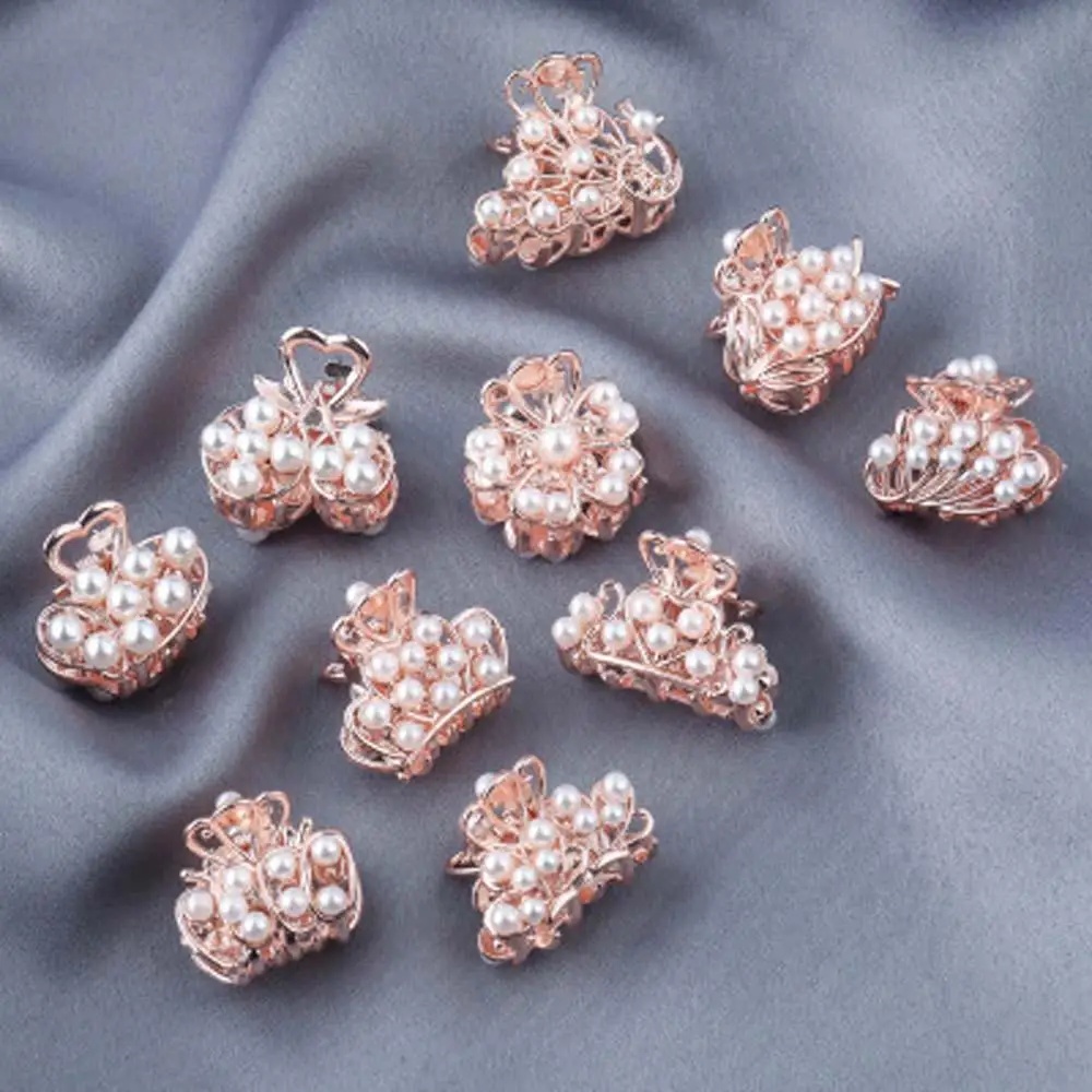 Элегантная заколка для волос с искусственным жемчугом и кристаллом подвеска