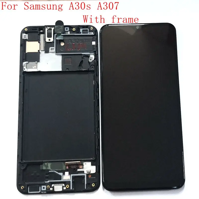 

2019 oled для Samsung Galaxy A30S A307 A307F/DS SM-A307FN/DS SM-A307G/DS ЖК-дисплей сенсорный экран стекло рамка полный