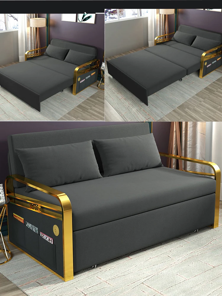 

Диван из льняной пеньковой ткани, набор диванов для гостиной, диван с рамой из нержавеющей стали, диван-кровать